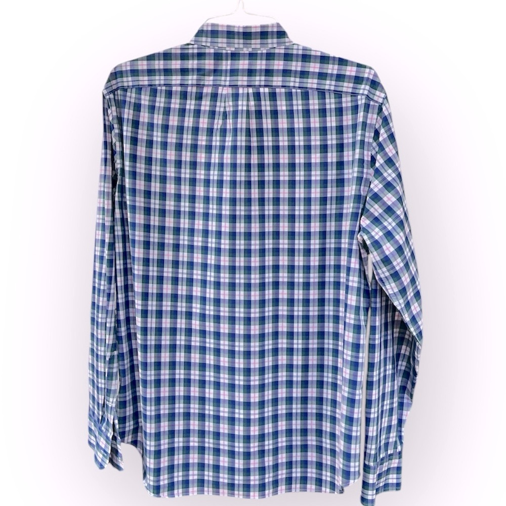 J. Crew Men's Secret Wash Blue Plaid Shirt XL - Picture 4 of 5